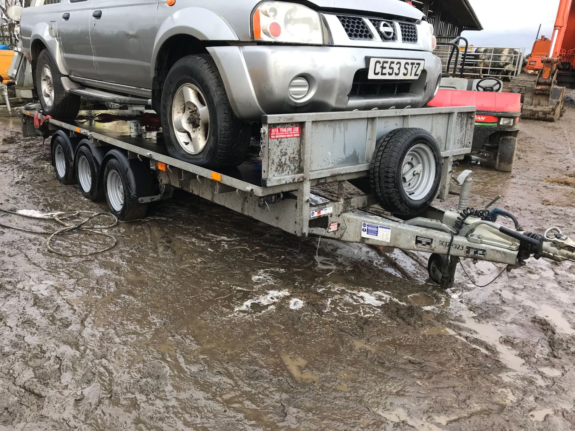 2017 IFOR WILLIAMS TRI-AXLE 3.5T TRAILER WITH RAMPS *PLUS VAT*