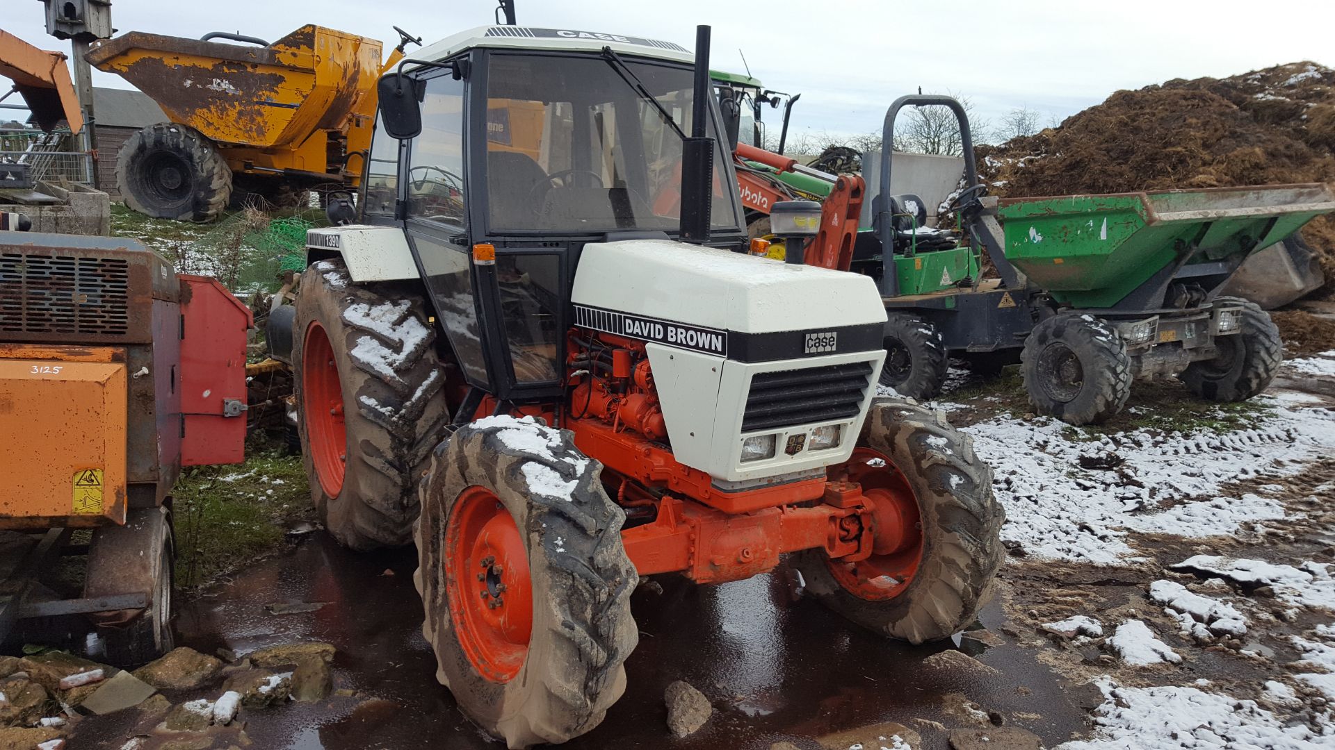 1981 DAVID BROWN 1390 WHITE / RED DIESEL AGRICULTURAL TRACTOR *PLUS VAT*