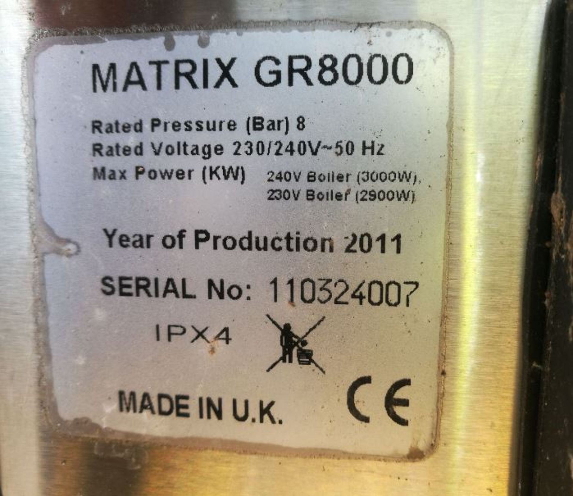 2011 MATRIX CLEANING SYSTEMS GR8000 BUBBLEGUM & GRAFFITI REMOVING MACHINE *PLUS VAT* - Image 5 of 7