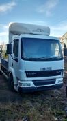 2004/54 REG DAF TRUCKS WHITE DIESEL FLATBED 7500KG, SHOWING 3 FORMER KEEPERS *PLUS VAT*