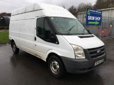 2008/58 REG FORD TRANSIT 115 T350L RWD WHITE DIESEL PANEL VAN - NEW MOT! *PLUS VAT*