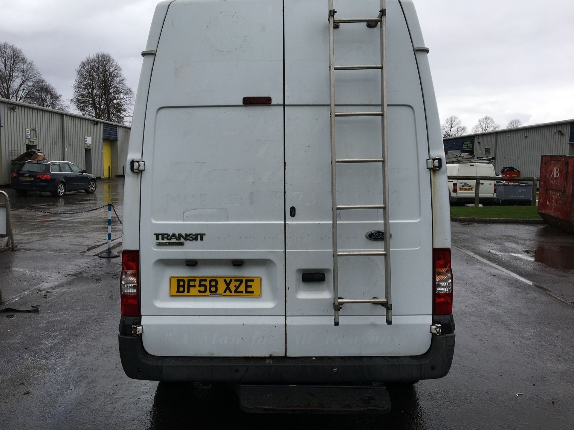 2008/58 REG FORD TRANSIT 115 T350L RWD WHITE DIESEL PANEL VAN *PLUS VAT* - Image 5 of 15