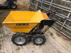 250 kg 4 WHEEL DRIVE MINI DUMPER   UN-USED CHAIN DRIVEN 4 WHEEL DRIVE CAPACITY: 250 kg LONCIN ENGINE