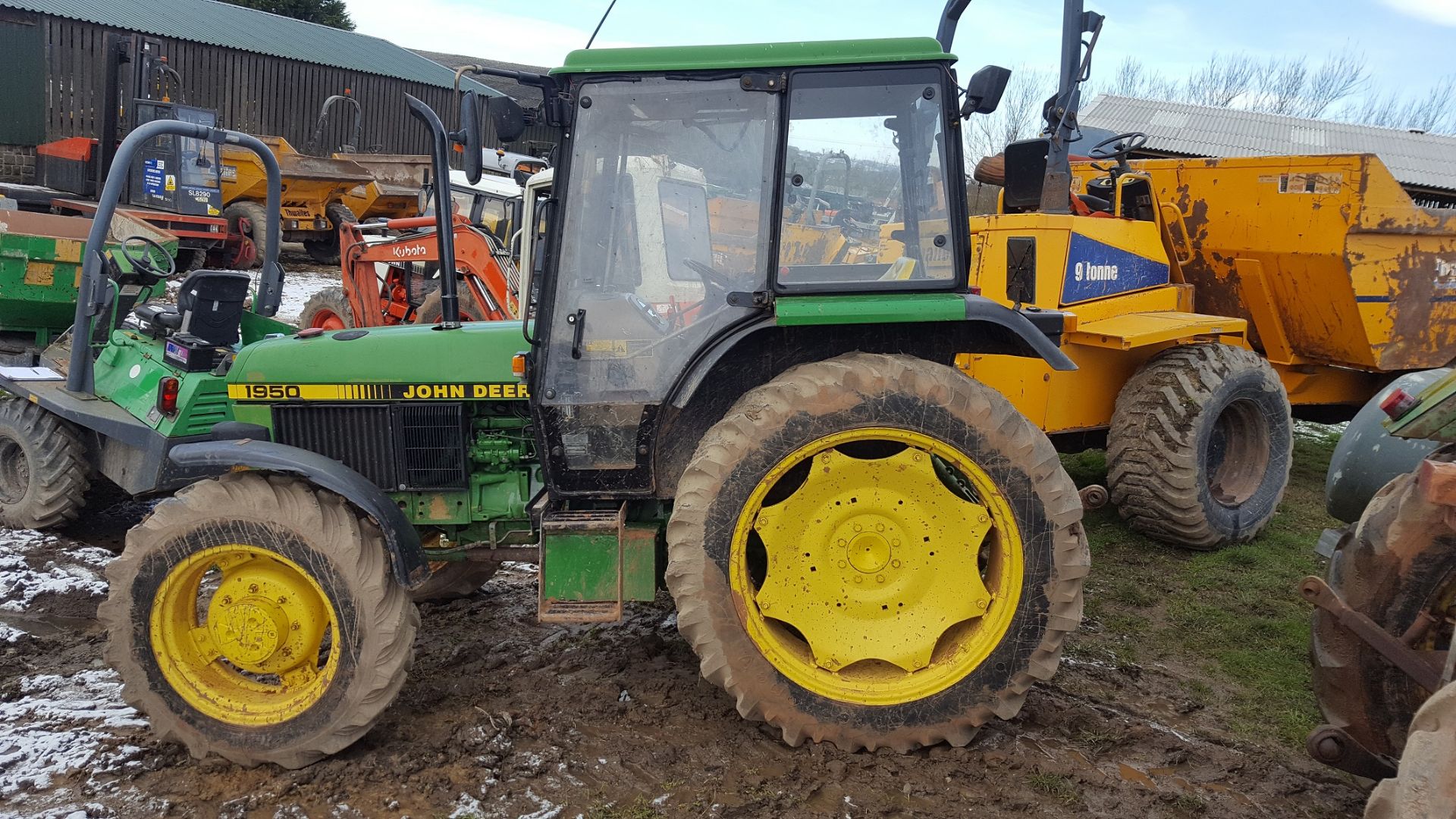 1993 JOHN DEERE 1950 4WD GREEN/YELLOW DIESEL AGRICULTURAL TRACTOR *PLUS VAT*