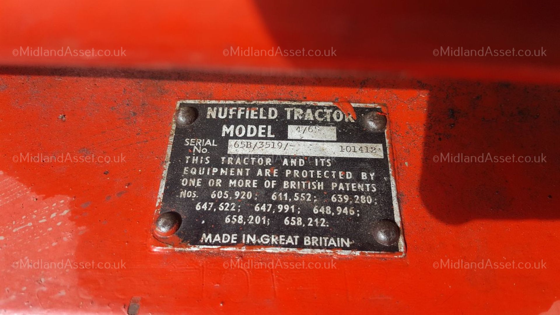 1967-1969 NUFFIELD TYPE 4/65 2WD TRACTOR - 3.8 LITRE BMC 4 CYLINDER 65HP DIESEL ENGINE *NO VAT* - Image 4 of 9