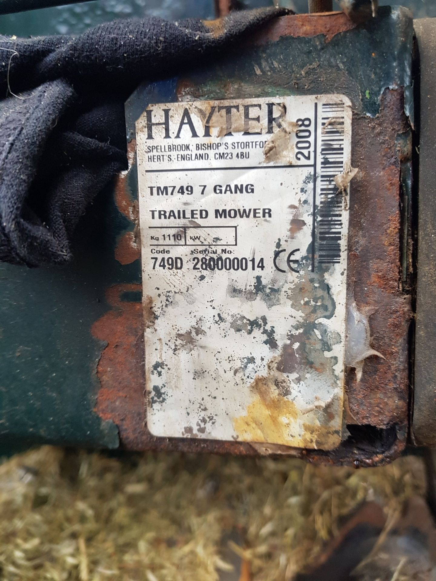 2008 HAYTER TM749 TRAILED GANG MOWER, WEIGHT: 1110KG *PLUS VAT* - Image 6 of 6