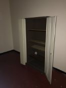 ROOM 20- 3 X 6FT STEEL STATIONARY CABINETS DESK AND 4 DRAWER UNIT