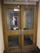 2 SETS OF DOUBLE HARDWOOD DOORS - ALL DOORS ARE AVAILABLE TO BUY