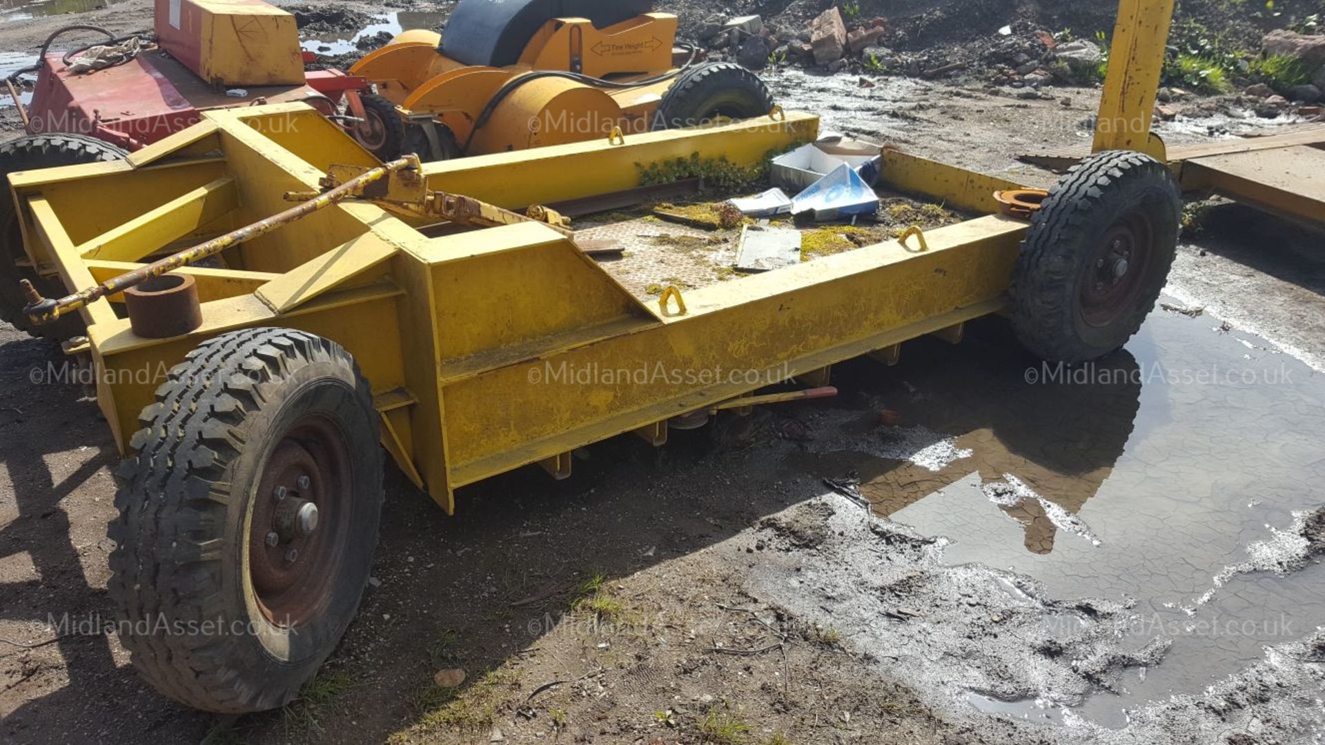 HEAVY DUTY 5 TONNE TRAILER, NEEDS REPAIR TO STEERING ARM - NO RESERVE *NO VAT* - Image 4 of 5