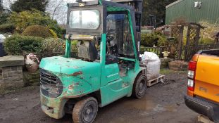 2002 MITSUBISHI FD30K DIESEL 5.5M LIFT HEIGHT TRIPLE MAST WITH SIDE SHIFT FORKLIFT *PLUS VAT*