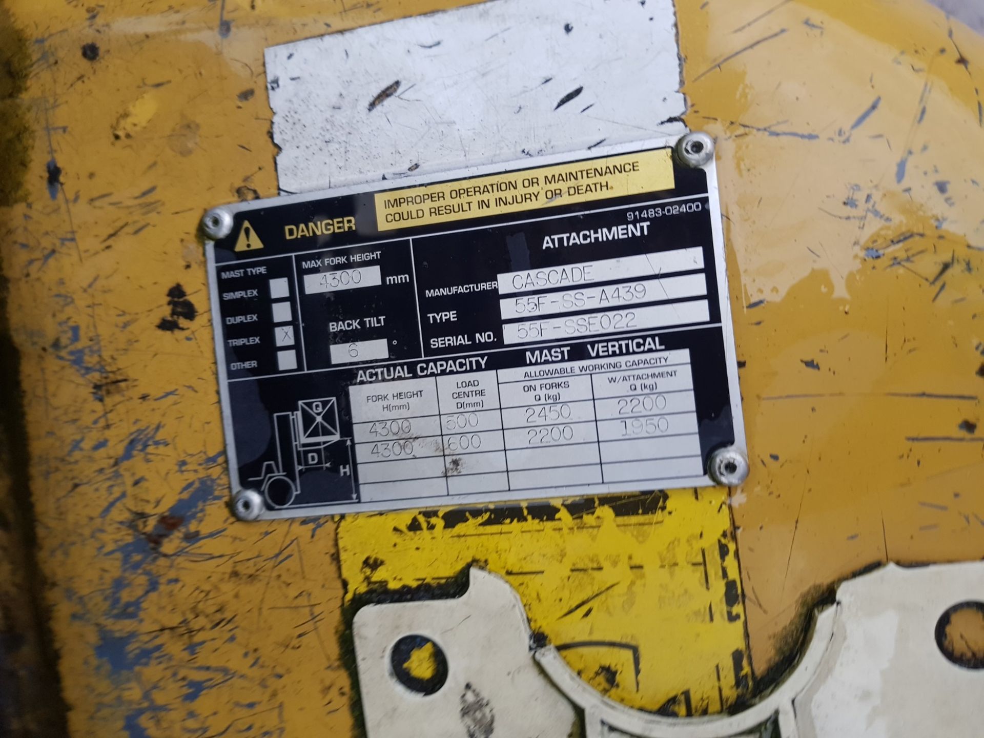 2001 CATERPILLAR 25 FORKLIFT CONTAINER SPEC WITH SIDE SHIFT *PLUS VAT* - Image 6 of 7