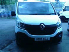 2015/15 REG RENAULT TRAFIC LL29 BUSINESS DCI WHITE DIESEL PANEL VAN, SHOWING 0 FORMER KEEPERS