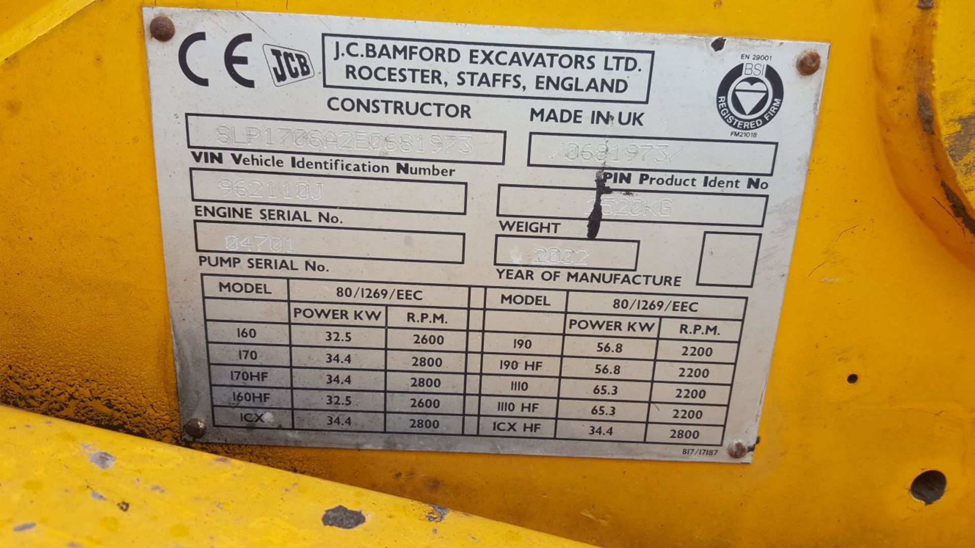 2002 JCB SLP170 SKID STEER LOADER *PLUS VAT* - Image 9 of 11