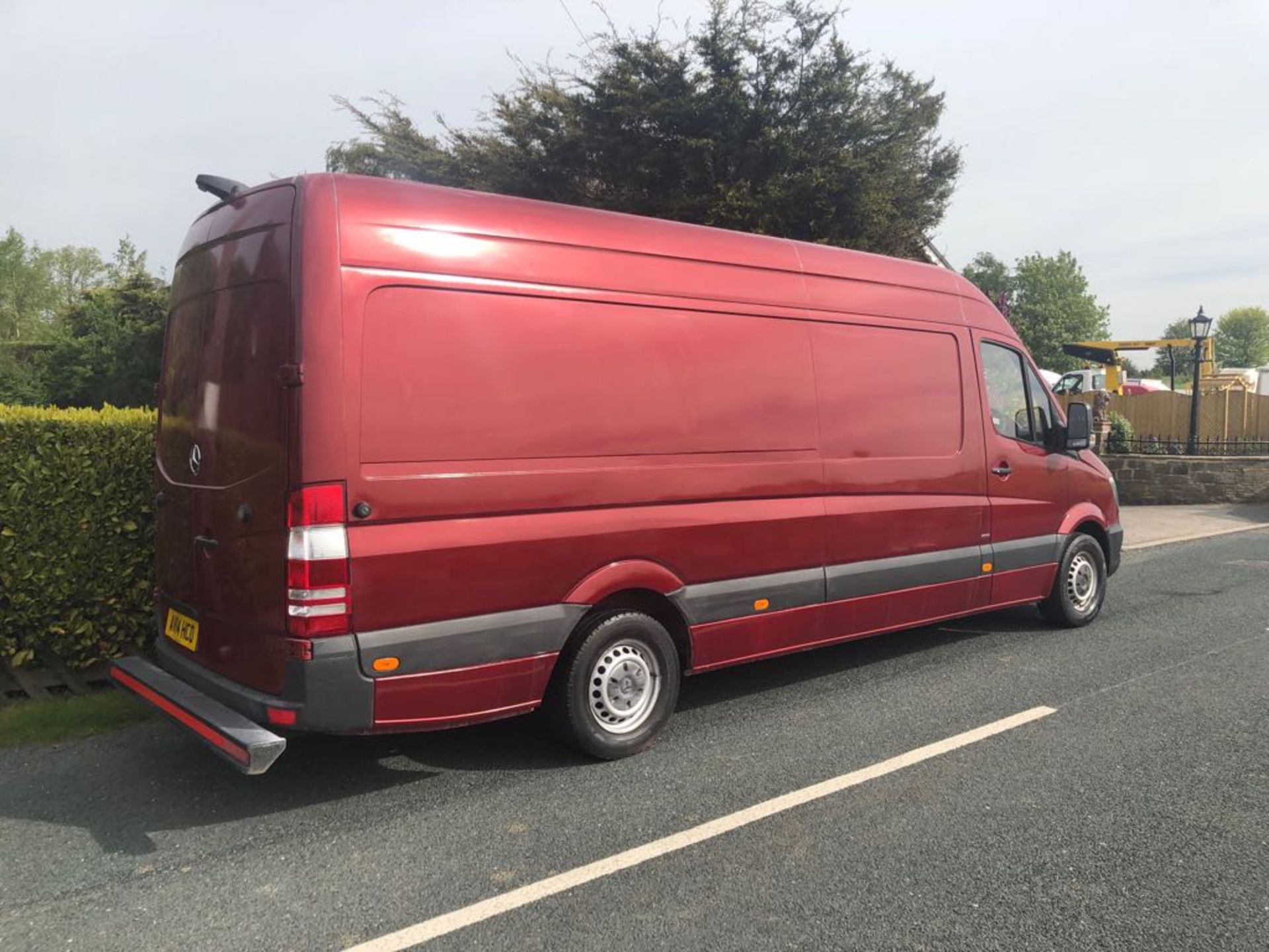 2014/14 REG MERCEDES SPRINTER 316 CDI LWB HIGH ROOF 160BHP RED DIESEL PANEL VAN - NEW SHAPE - Image 2 of 6