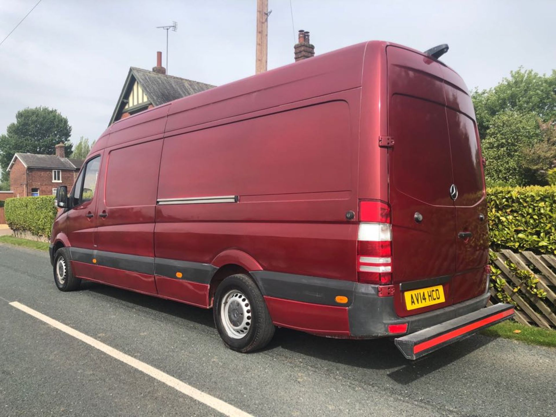 2014/14 REG MERCEDES SPRINTER 316 CDI LWB HIGH ROOF 160BHP RED DIESEL PANEL VAN - NEW SHAPE - Image 3 of 6