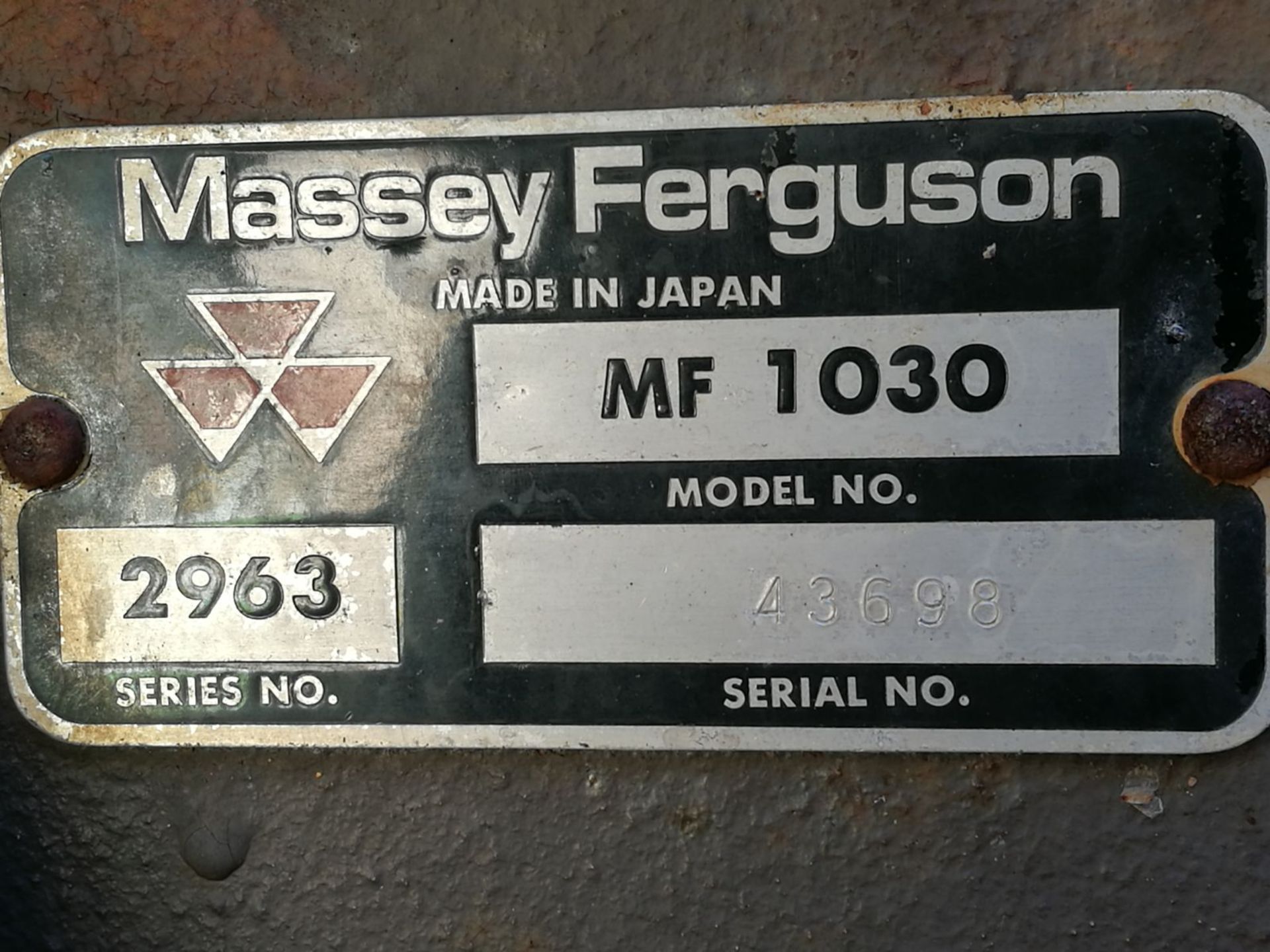 MASSEY FERGUSON 1030 COMPACT TRACTOR *PLUS VAT* - Bild 6 aus 8