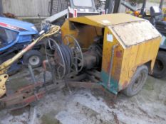 DS - LISTER ELECTRIC START DIESEL ENGINE DRAIN JETTER, STARTS & RUNS.   ELECTRIC START DIESEL