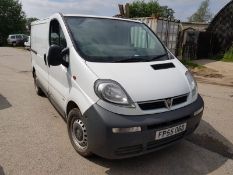 2005/55 REG VAUXHALL VIVARO 2900 DI SWB WHITE DIESEL PANEL VAN, SHOWING 2 FORMER KEEPERS *NO VAT*