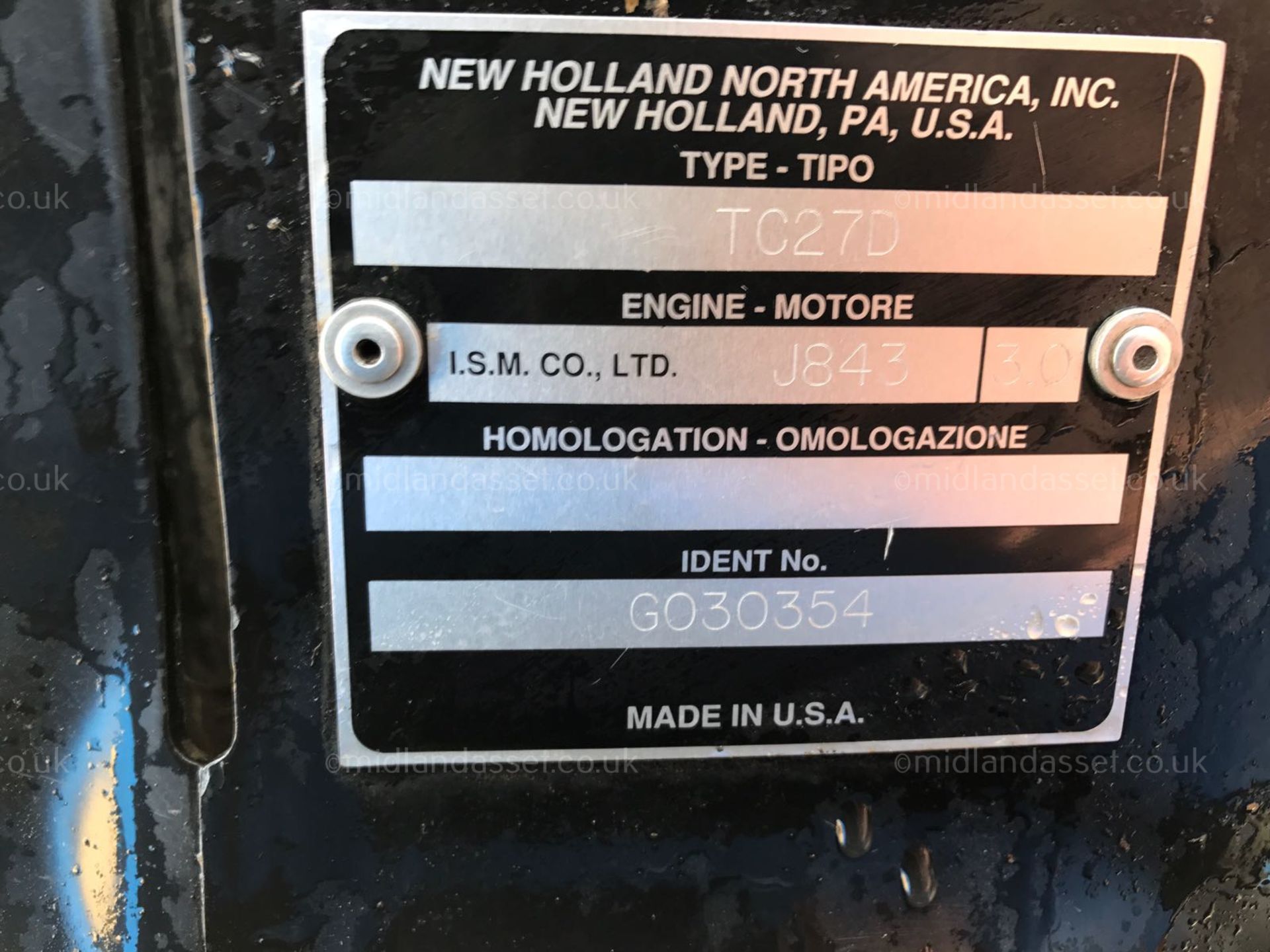 NEW HOLLAND TC27D TRACTOR - Image 7 of 11