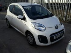 2013/13 REG CITROEN C1 VTR WHITE PETROL 3 DOOR HATCHBACK, SHOWING 1 FORMER KEEPER *NO VAT*