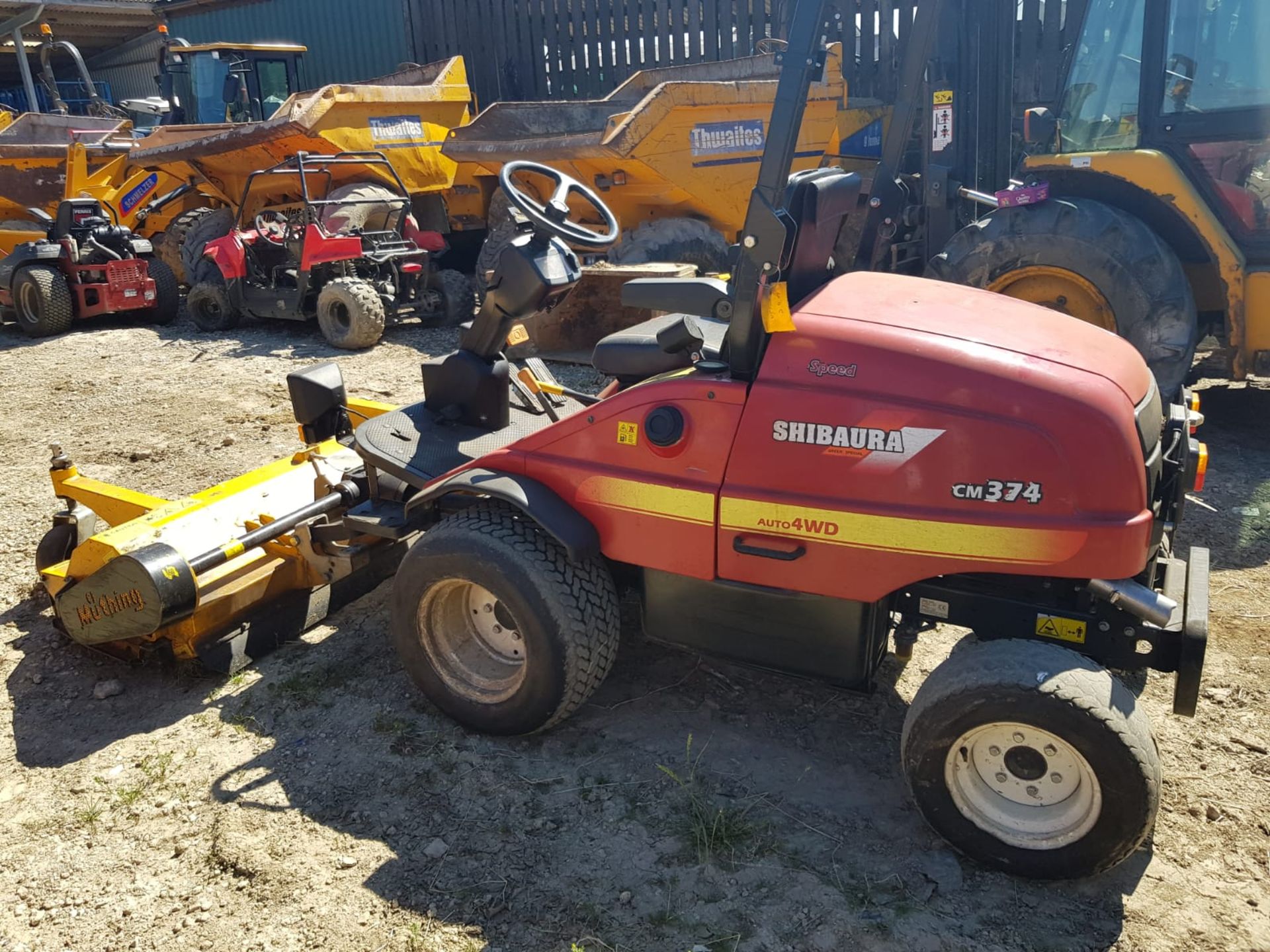 2014 SHIBAURA CM374 4WD FLAIL MOWER CLEAN CONDITION, EX LEICESTER CITY COUNCIL *PLUS VAT* - Image 6 of 7