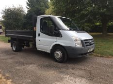 2007/07 REG FORD TRANSIT 100 T350M RWD WHITE DIESEL TIPPER, SHOWING 0 FORMER KEEPERS *NO VAT*