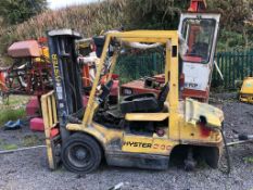 HYSTER 3 TONNE FORKLIFT SELLING AS SPARES / REPAIRS TRIPLE MAST, CONTAINER SPEC *PLUS VAT*