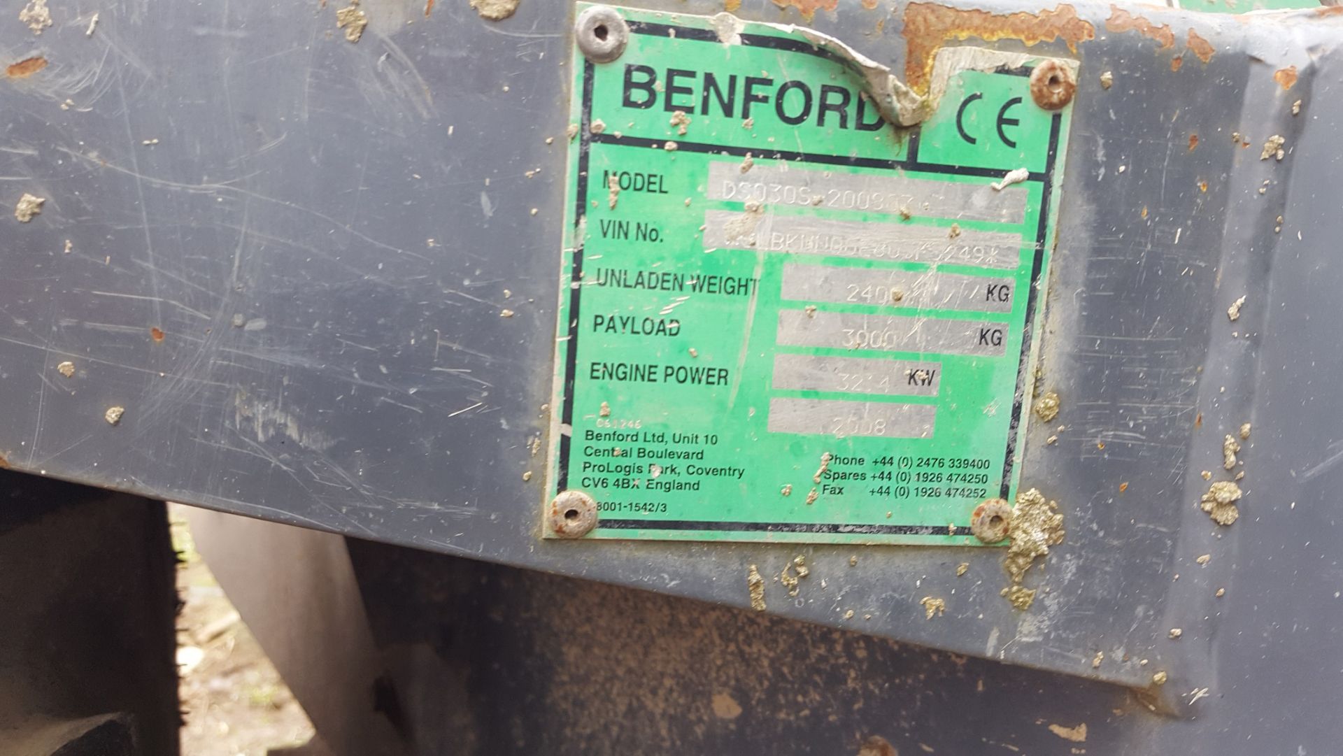 2008 GREEN TEREX 3 TONNE DIESEL SWIVEL DUMPER *PLUS VAT* - Image 6 of 7