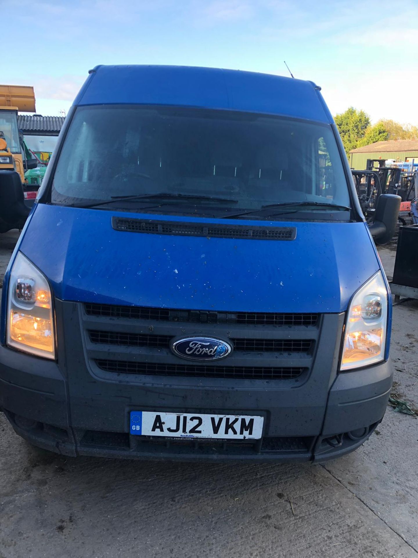 2012/12 REG FORD TRANSIT 125 T350M RWD BLUE DIESEL PANEL VAN, SHOWING 1 FORMER KEEPER *PLUS VAT* - Image 2 of 14