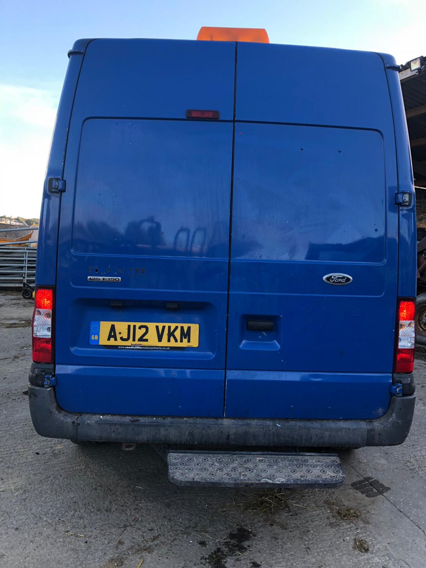 2012/12 REG FORD TRANSIT 125 T350M RWD BLUE DIESEL PANEL VAN, SHOWING 1 FORMER KEEPER *PLUS VAT* - Image 4 of 14