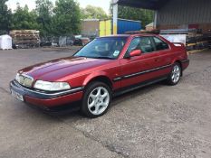 "RESERVE MET" - 1999/V REG ROVER 825 STERLING AUTOMATIC RED 2.5 PETROL COUPE *NO VAT*