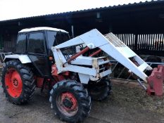 1983 DAVID BROWN WHITE / RED DIESEL TRACTOR WITH FRONT LOADER *PLUS VAT*