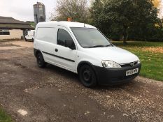 2008/08 REG VAUXHALL COMBO 2000 CDTI WHITE DIESEL CAR DERIVED VAN, SHOWING 0 FORMER KEEPERS *NO VAT*