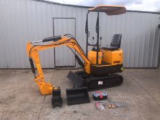 MINI EXCAVATOR MICRO RHINOCEROS XN08, BRAND NEW, 3 BUCKETS, CE MARKED