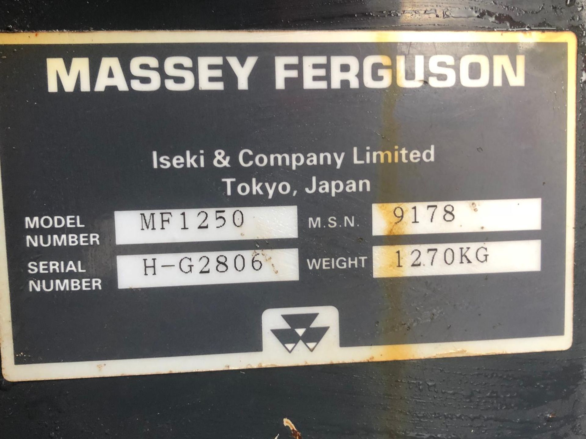 MASSEY FERGUSON 1250 COMPACT TRACTOR *PLUS VAT* - Image 11 of 19