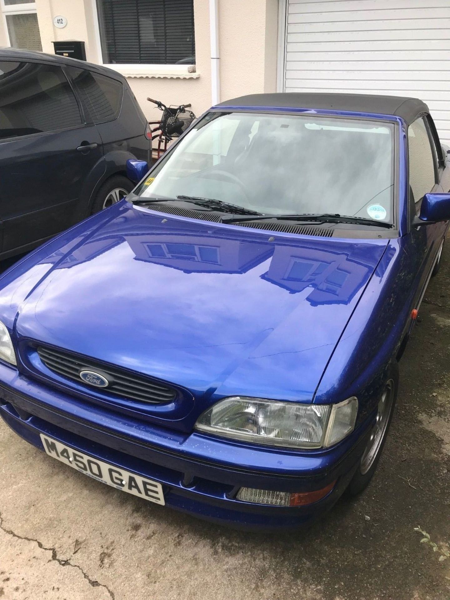 1995/M REG FORD ESCORT SI CABRIOLET BLUE PETROL CONVERTIBLE, SHOWING 1 FORMER KEEPER *NO VAT* - Image 3 of 6