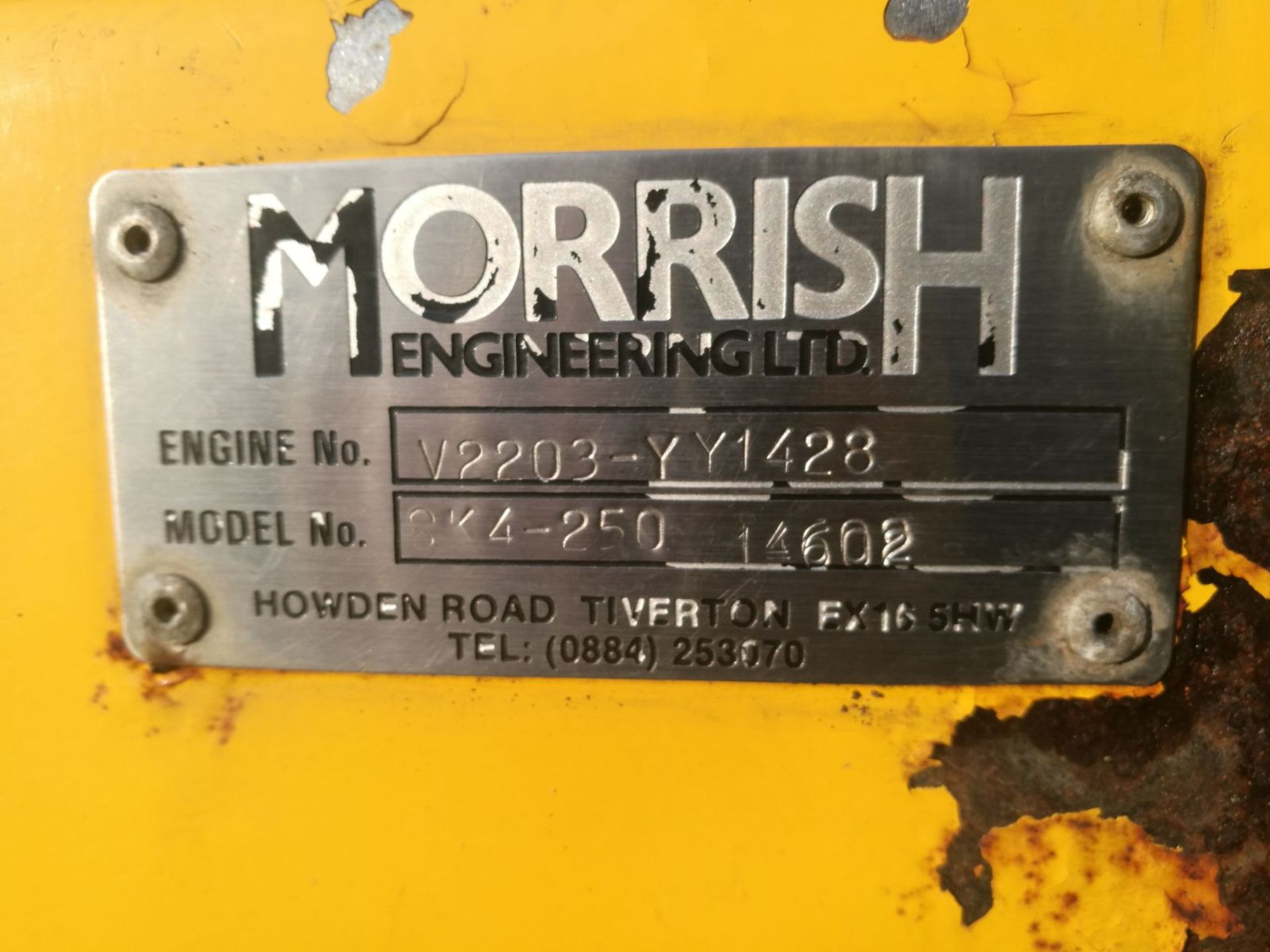 MORRISH ENGINEERING LTD, MODEL SK-4 -250 SAND SKIMMER LOADER *PLUS VAT* - Image 8 of 8