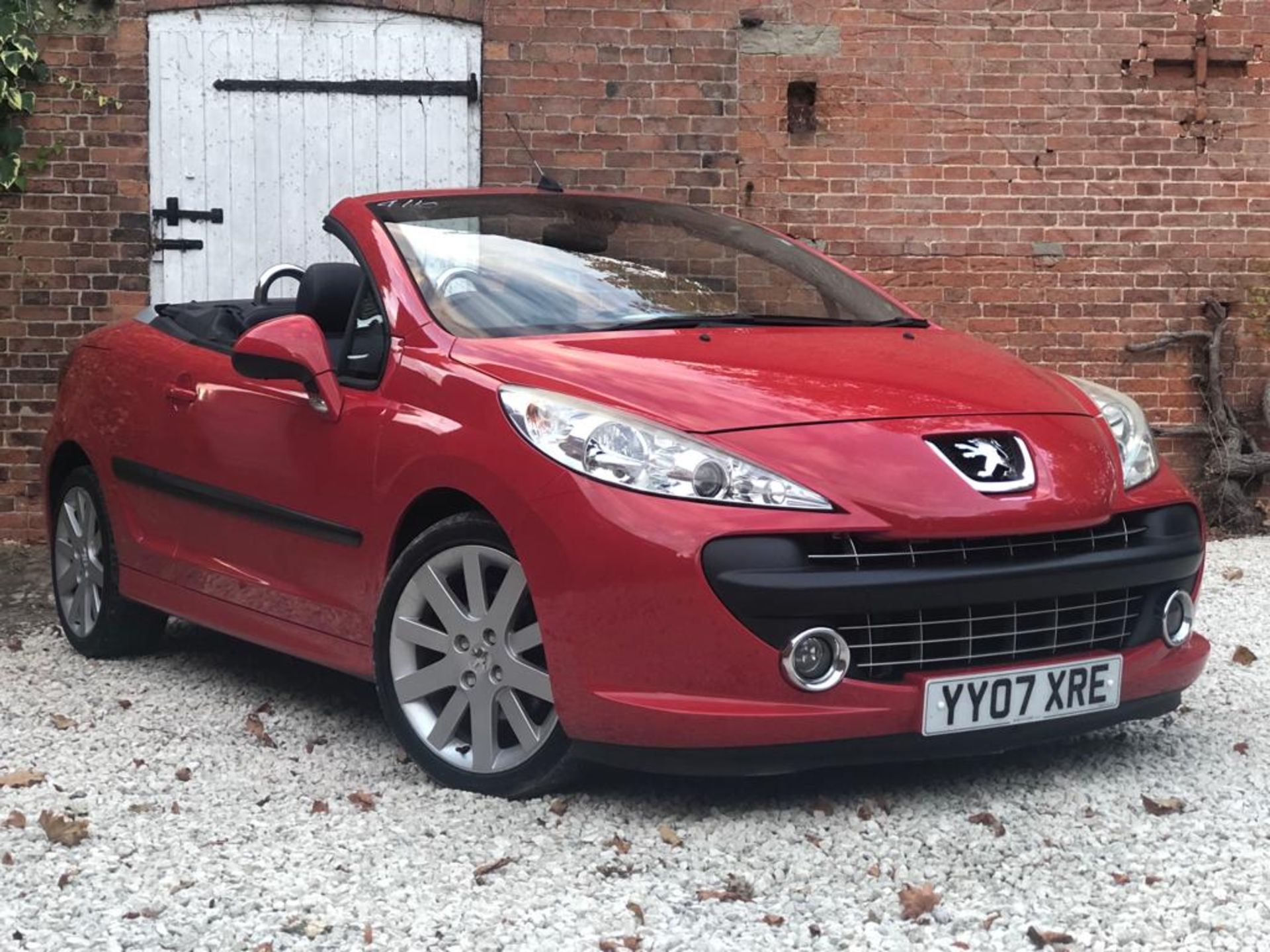 2007/07 REG PEUGEOT 207 GT TURBO CC RED PETROL CONVERTIBLE *NO VAT*