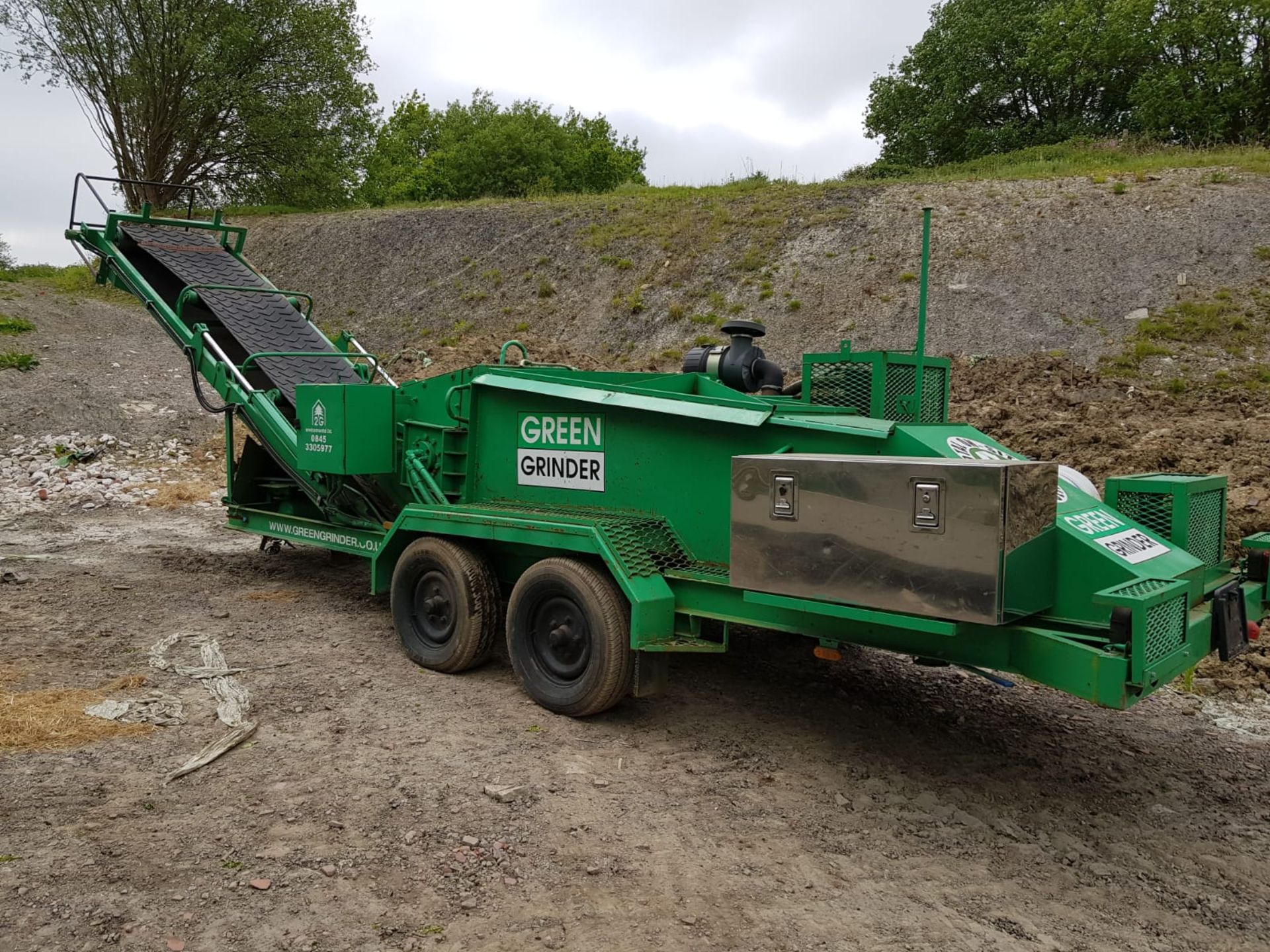 TWIN AXLE GREEN GRINDER PACKER 750 MOBILE SHREDDER *PLUS VAT*