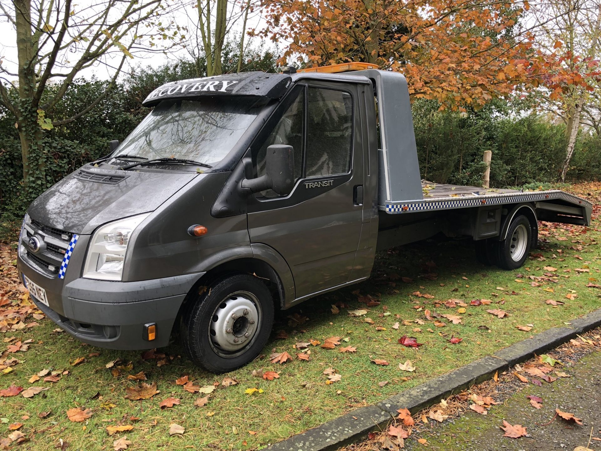 2005/55 REG FORD TRANSIT 350 LWB 135 BHP GREY DIESEL BEAVER TAIL RECOVERY CAR TRANSPORTER *PLUS VAT* - Image 3 of 28