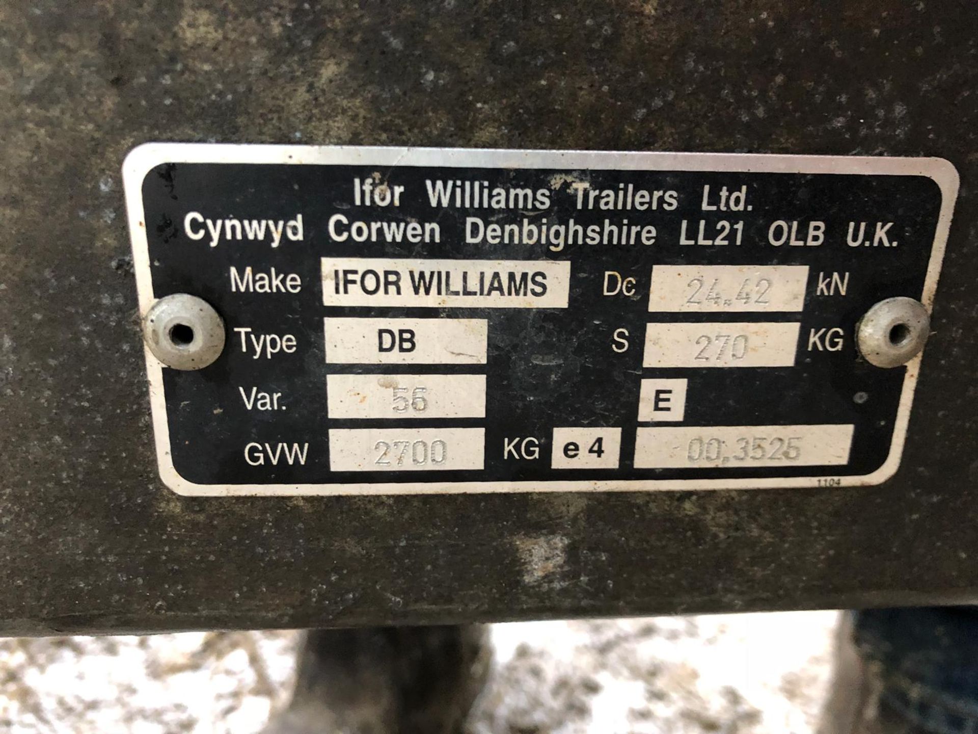 YEAR UNKNOWN IFOR WILLIAMS TWIN AXLE TRAILER *PLUS VAT* - Image 11 of 11