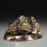 Pyrite and sterling commemorative paperweight