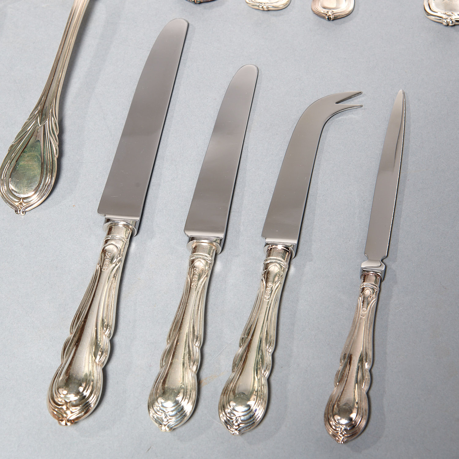 Extensive English silver flatware service - Image 3 of 13