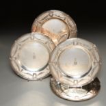 Set (4) German Neoclassic Hanau silver plates