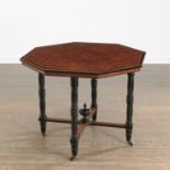 Nice Aesthetic Movement octagonal table