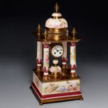 Monumental Royal Vienna painted porcelain clock