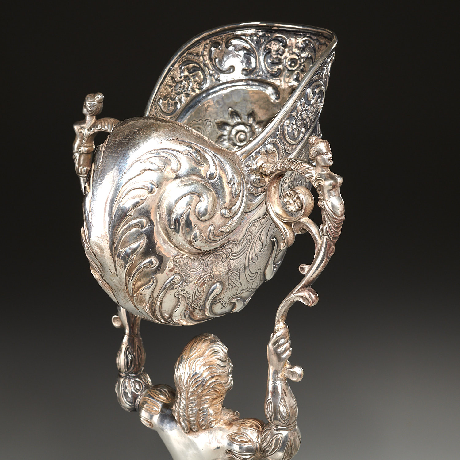 Large and elaborate silver wedding wager cup - Image 6 of 10