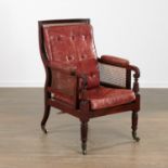 William IV mahogany library chair