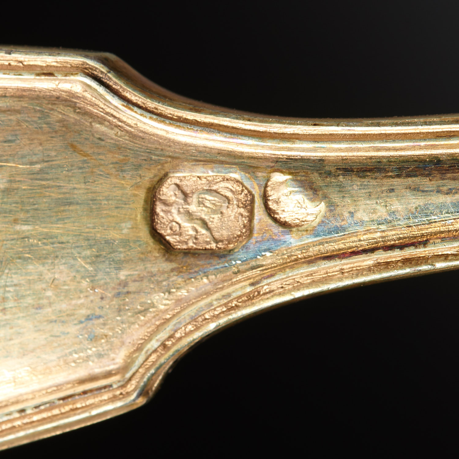 (6) Vermeil silver Francois Daniel Imlin spoons - Image 5 of 8
