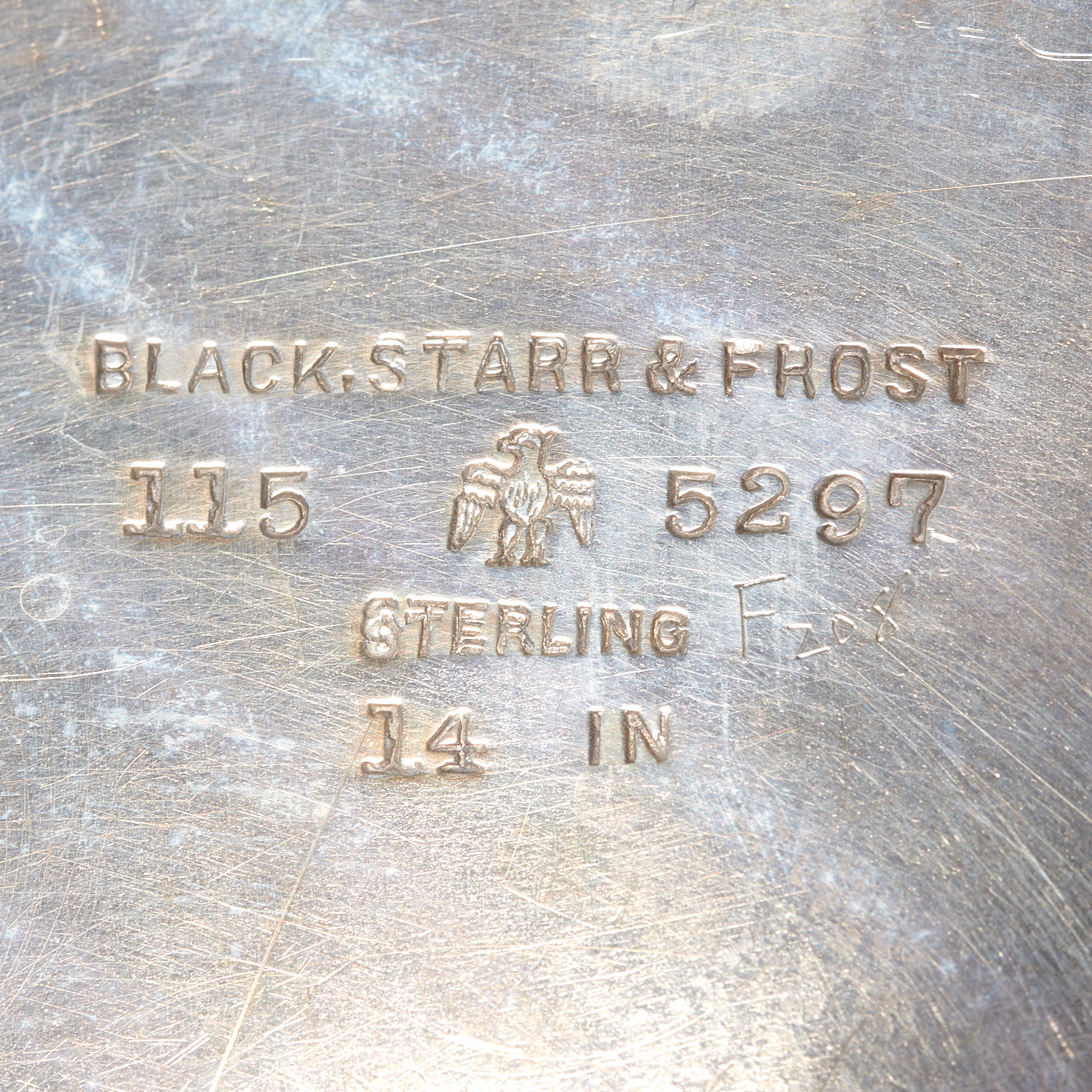 Black, Starr & Frost silver Nouveau center bowl - Image 7 of 7